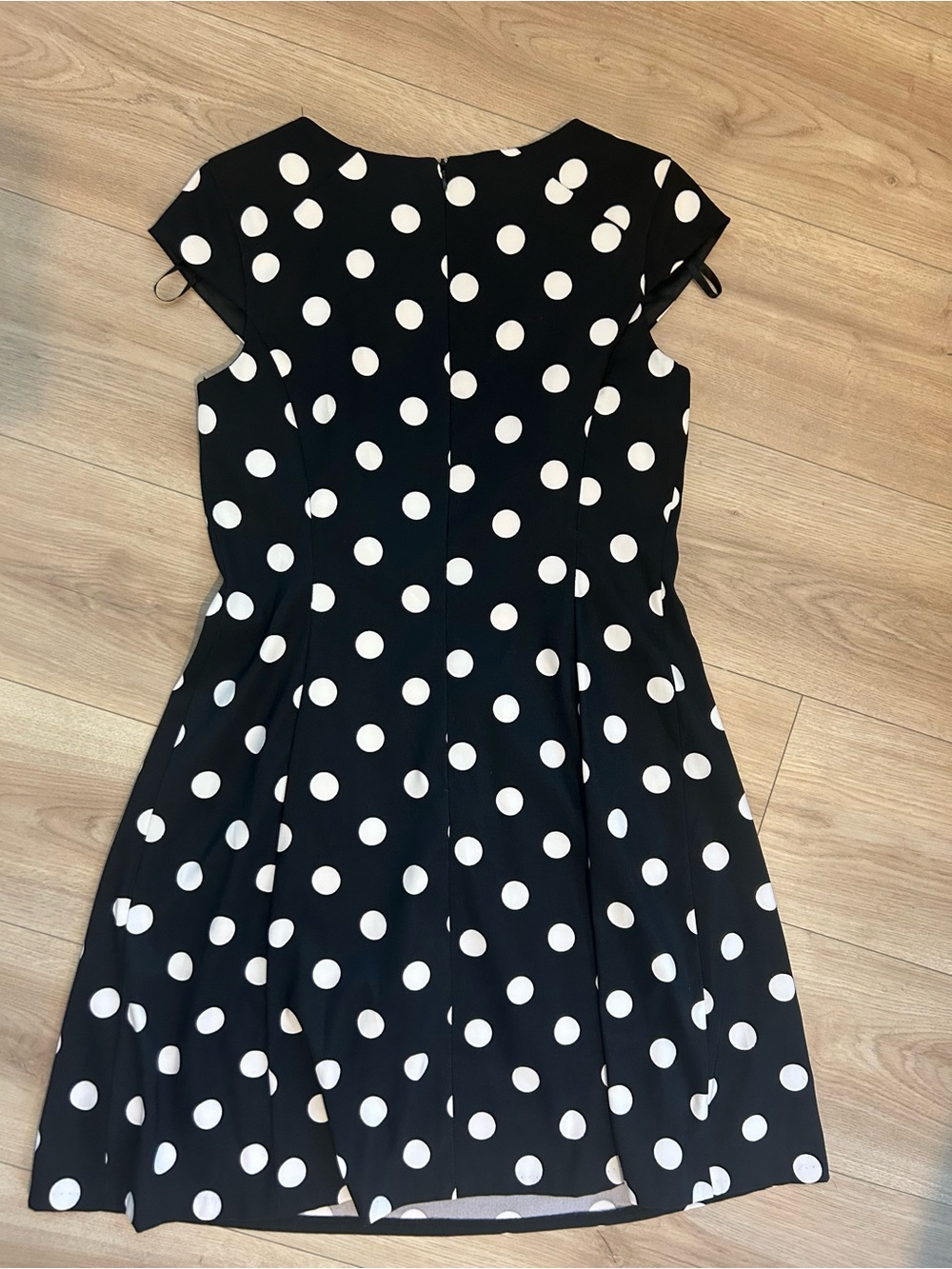 AB Studio Black Dress with White Polka Dots - Picture 4 of 5